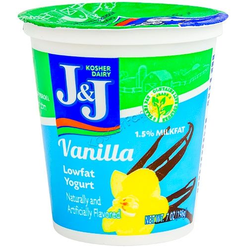 J&J yogurt vanilla 7 oz