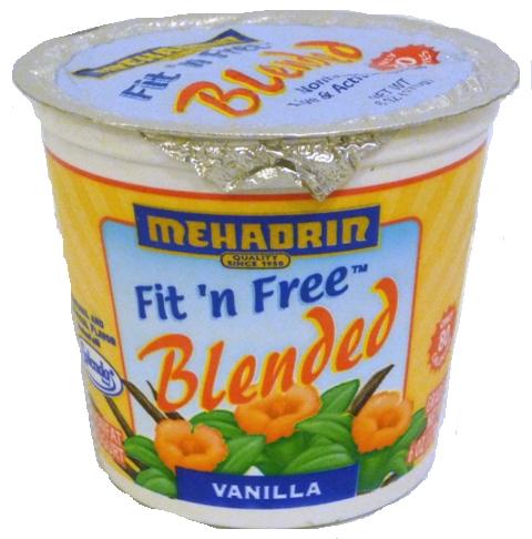 Mehadrin Vanilla Fit n Free Blended Yogurt 6 oz